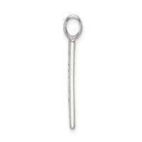 Sterling Silver Polished Enameled Family Bar Pendant view 2