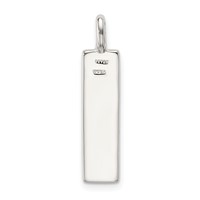 Sterling Silver Polished Enameled Believe Pendant view 3