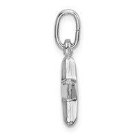 Sterling Silver Rhodium-plated Polished 12mm Puffed Star Charm view 2