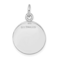 Sterling Silver Rhodium-plated Polished Leaf Pendant view 3