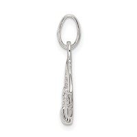 Sterling Silver Polished Claddagh Charm view 2