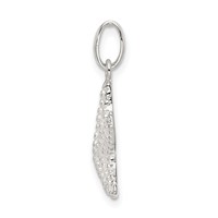 Sterling Silver Polished and Textured Starfish Charm view 2