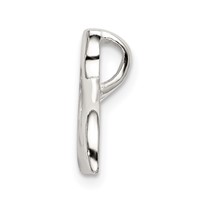 Sterling Silver Polished Filigree Whale Tail Chain Slide view 2