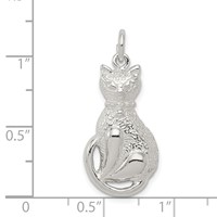 Sterling Silver Cat Charm view 3
