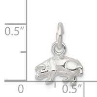 Sterling Silver Pig Charm view 3