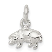 Sterling Silver Pig Charm view 1
