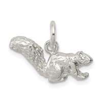 Sterling Silver Squirrel Charm view 1