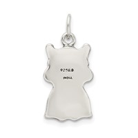 Sterling Silver Antiqued Cat Charm view 3
