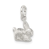 Sterling Silver 3-D Rabbit Charm view 5
