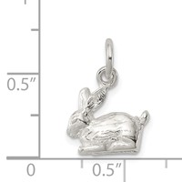 Sterling Silver 3-D Rabbit Charm view 4