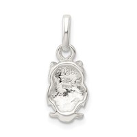 Sterling Silver Polished Owl Charm view 3