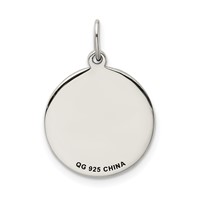 Sterling Silver Rhodium-plated Multi-color Enameled Statue of Liberty Charm with Flag Disc view 4