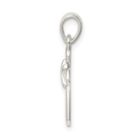 Sterling Silver Polished Cross Pendant view 2