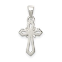 Sterling Silver Polished Cross Pendant view 3