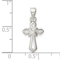 Sterling Silver Polished Cross Pendant view 4