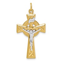 Sterling Silver & Gold-tone Inri Crucifix Pendant view 1