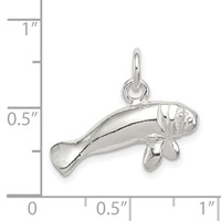 Sterling Silver Manatee Charm view 3