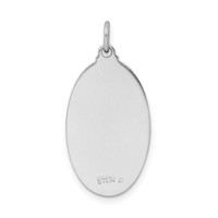 Sterling Silver Platinum-plated Enamel St. Christopher Medal view 3