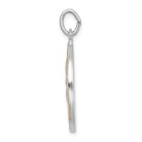 Sterling Silver Platinum-plated & Gold-tone St. Anthony Medal Pendant view 2