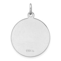 Sterling Silver Platinum-plated & Gold-tone St. Anthony Medal Pendant view 3