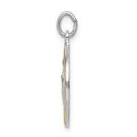 Sterling Silver Platinum-plated & Gold-tone St. Michael Medal view 2