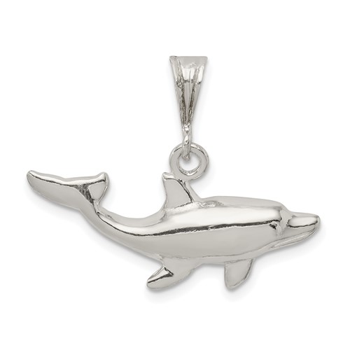 Sterling Silver Polished Dolphin Charm