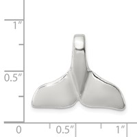Sterling Silver Whale Tail Charm view 3