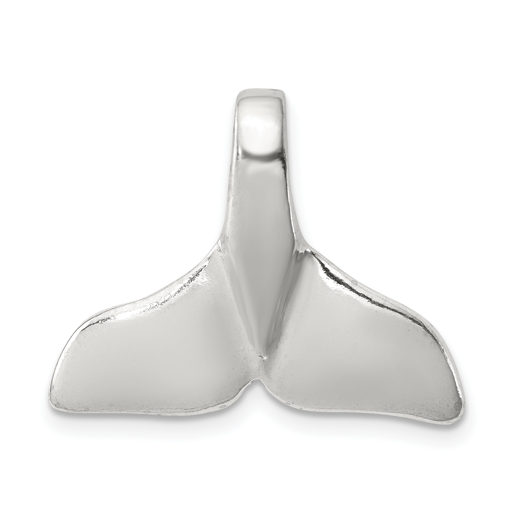 Sterling Silver Whale Tail Charm (QC944)