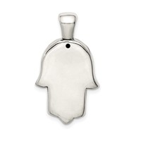 Sterling Silver Antiqued Hamsa Pendant view 3
