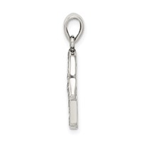Sterling Silver Antiqued Hamsa Pendant view 2