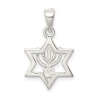 Sterling Silver Star of David Pendant view 3