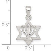 Sterling Silver Star of David Pendant view 4