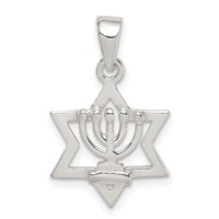 Sterling Silver Star of David Pendant view 1