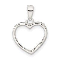 Sterling Silver Enameled Inside Love You Mom Heart Pendant view 3