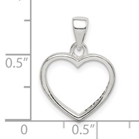 Sterling Silver Enameled Inside Love You Mom Heart Pendant view 5