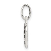 Sterling Silver Antique Heart Charm view 2