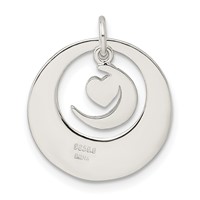Sterling Silver Enamel I Love You to the Moon and Back Pendant view 3