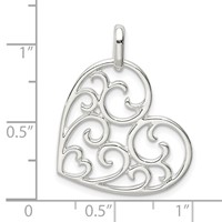 Sterling Silver Filigree Heart Pendant view 4