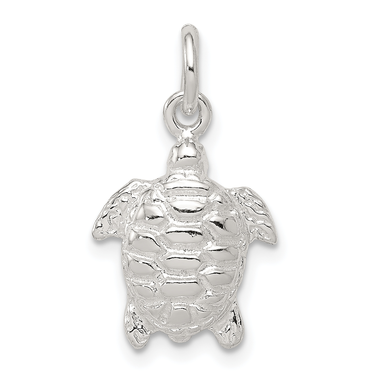 Sterling Silver Turtle Charm (QC949)