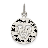 Sterling Silver Enamel Mom Charm view 1