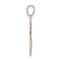 Sterling Silver Rose-tone and Enameled Always MY Sister Forever MY Friend Pendant view 2