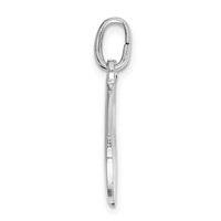 Sterling Silver Rhodium-plate Brush & Polished Yin Yang Break Apart Pendant view 2