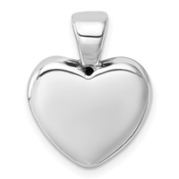 Sterling Silver Antiqued Baby Footprint Heart Pendant view 3