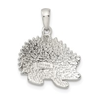 Sterling Silver Rhod-pltd Brown Preciosa Crystal Hedgehog Pendant view 3