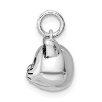 Sterling Silver Rhodium-plated Antiqued Cat Head Pendant view 2