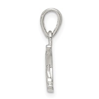 Sterling Silver CZ Star & Crescent Moon Pendant view 2
