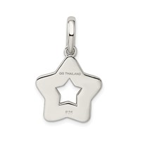 Sterling Silver Pink White Preciosa Crystal Star Pendant view 3