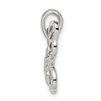 Sterling Silver Diamond-cut Butterfly Pendant view 2