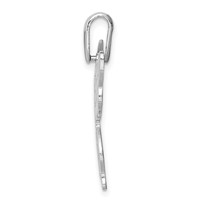 Sterling Silver Rhodium-plated Butterfly Pendant view 2