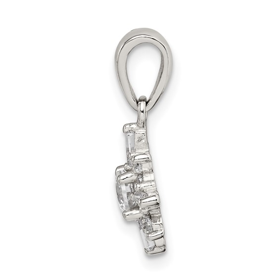 Sterling Silver Fancy CZ Pendant